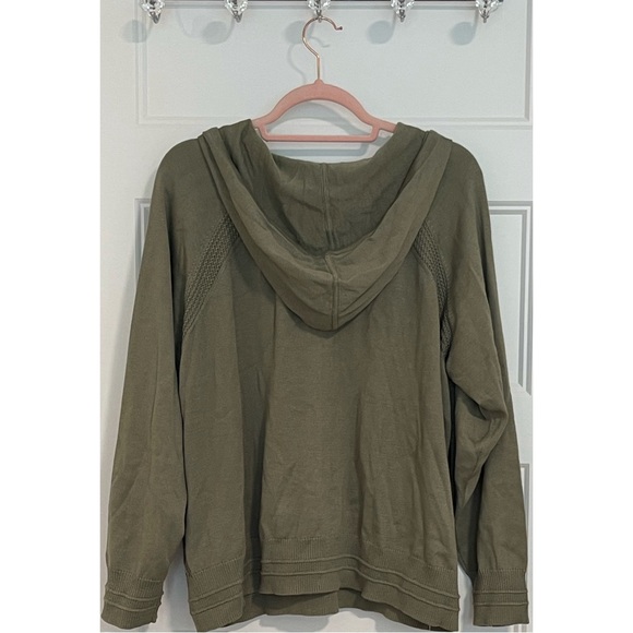 Athleta Evergreen Hoodie Sweater - Olive Green NWT SZ 1X - Picture 8 of 15
